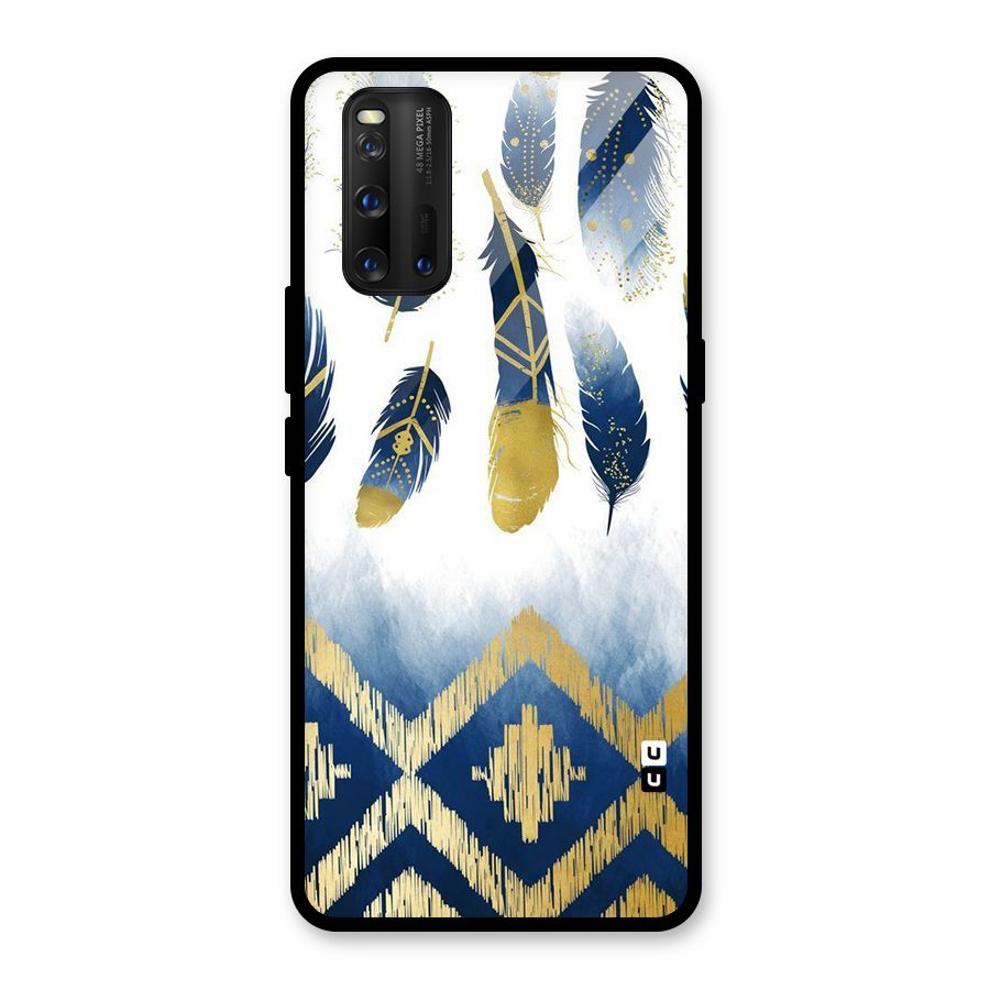 Feathers Beauty Glass Back Case for Vivo iQOO 3