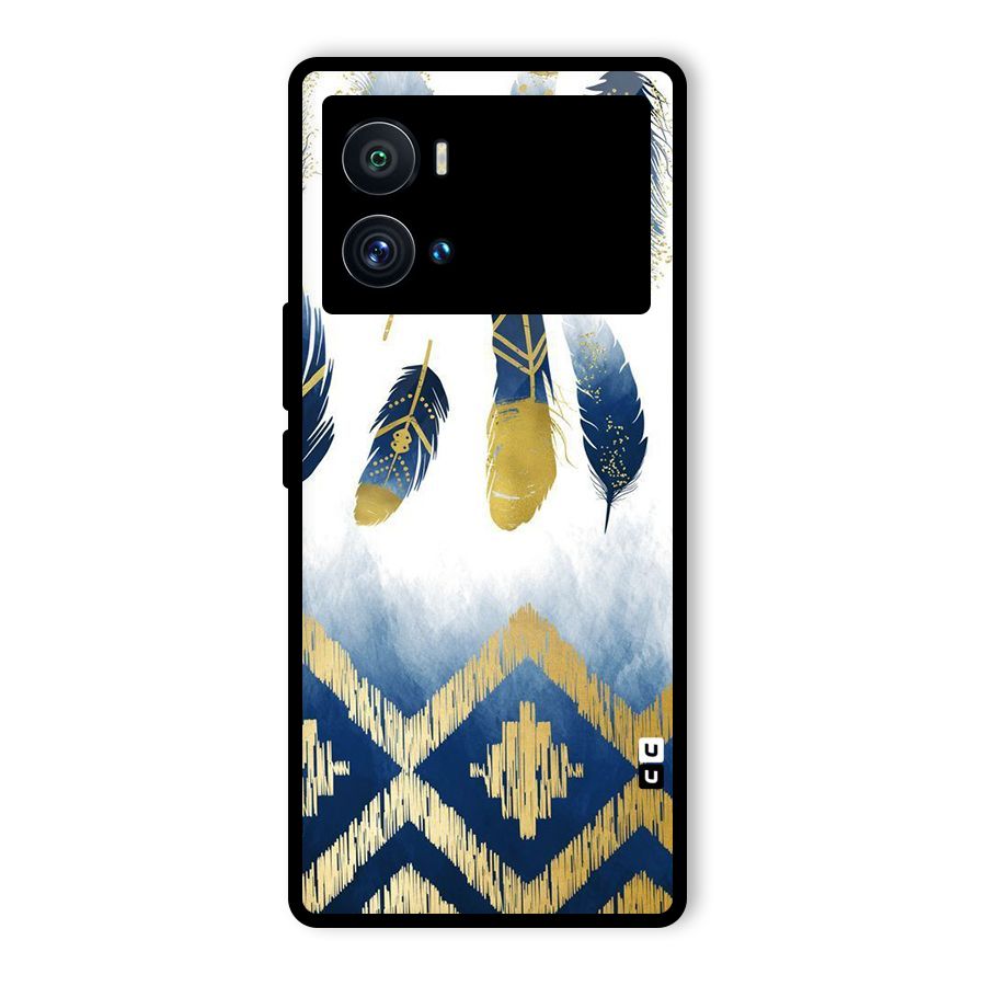 Feathers Beauty Glass Back Case for Vivo iQOO 9 Pro
