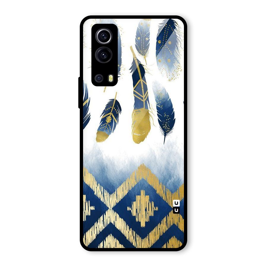 Feathers Beauty Glass Back Case for Vivo iQOO Z3