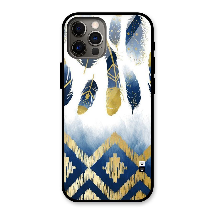 Feathers Beauty Glass Back Case for iPhone 12 Pro