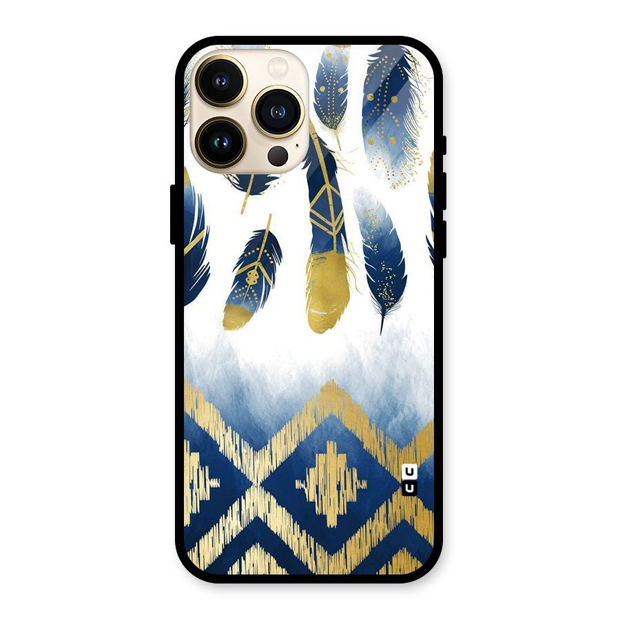 Feathers Beauty Glass Back Case for iPhone 13 Pro Max