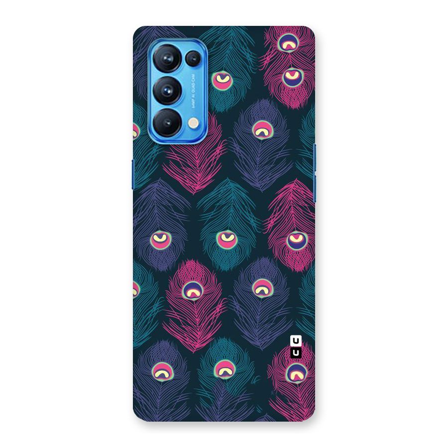Feathers Patterns Back Case for Oppo Reno5 Pro 5G
