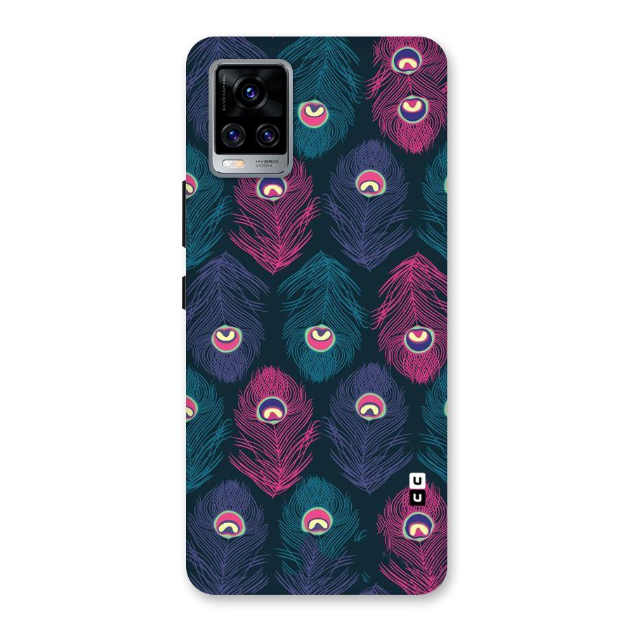 Feathers Patterns Back Case for Vivo V20 Pro