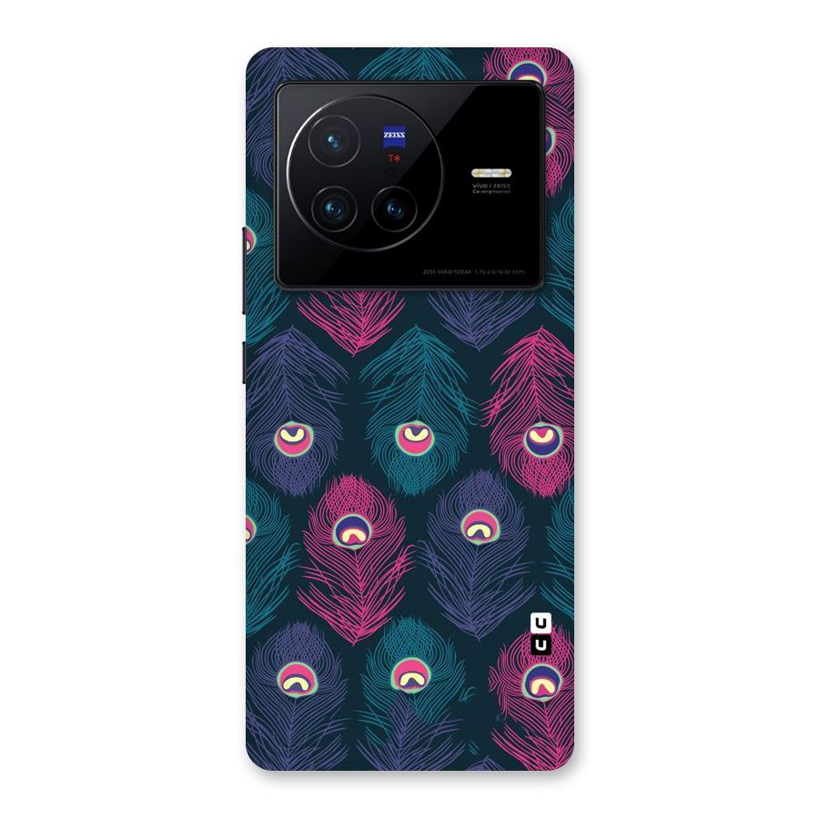 Feathers Patterns Back Case for Vivo X80