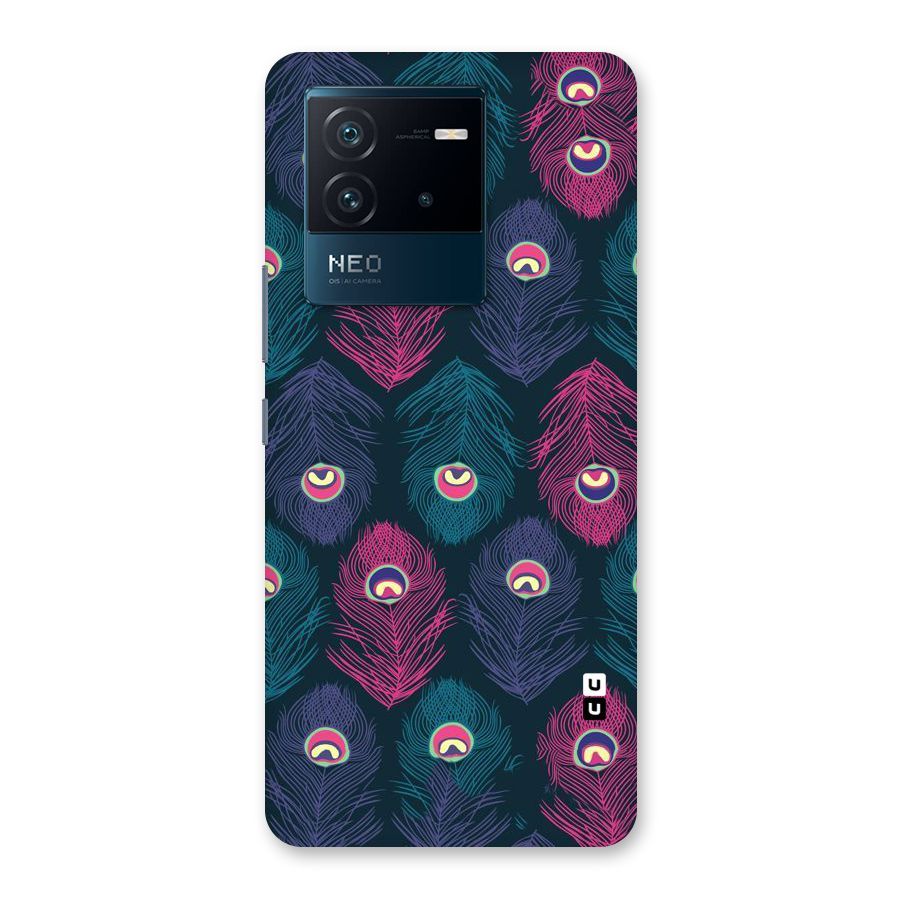 Feathers Patterns Back Case for Vivo iQOO Neo 6 5G