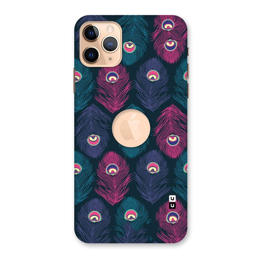 Feathers Patterns Back Case for iPhone 11 Pro Max Logo Cut
