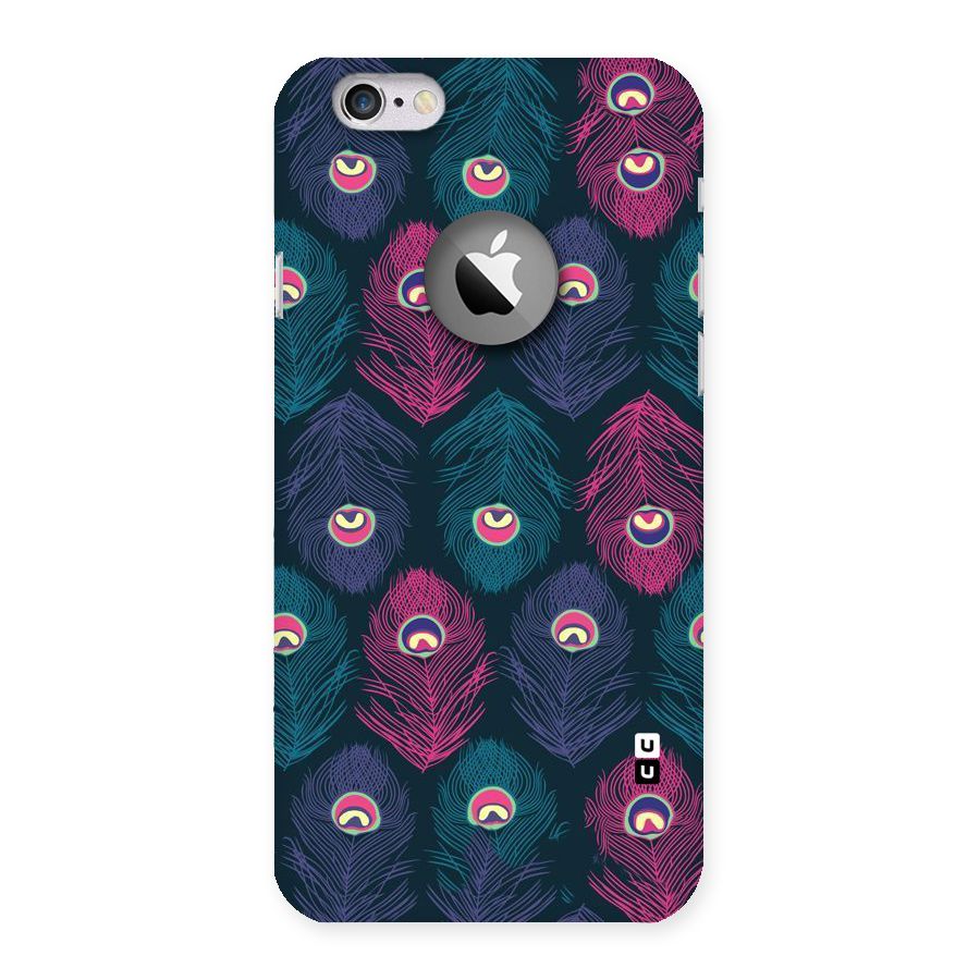 Feathers Patterns Back Case for iPhone 6 Logo Cut