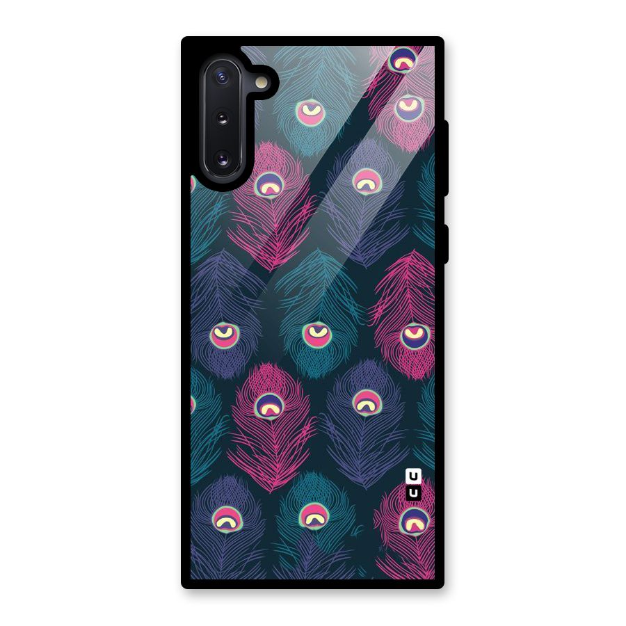 Feathers Patterns Glass Back Case for Galaxy Note 10