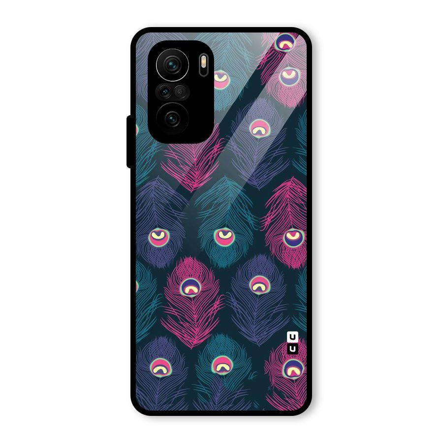 Feathers Patterns Glass Back Case for Mi 11X Pro