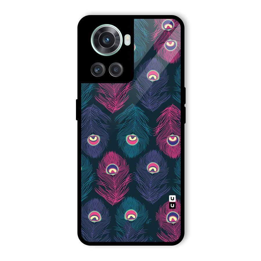 Feathers Patterns Glass Back Case for OnePlus 10R