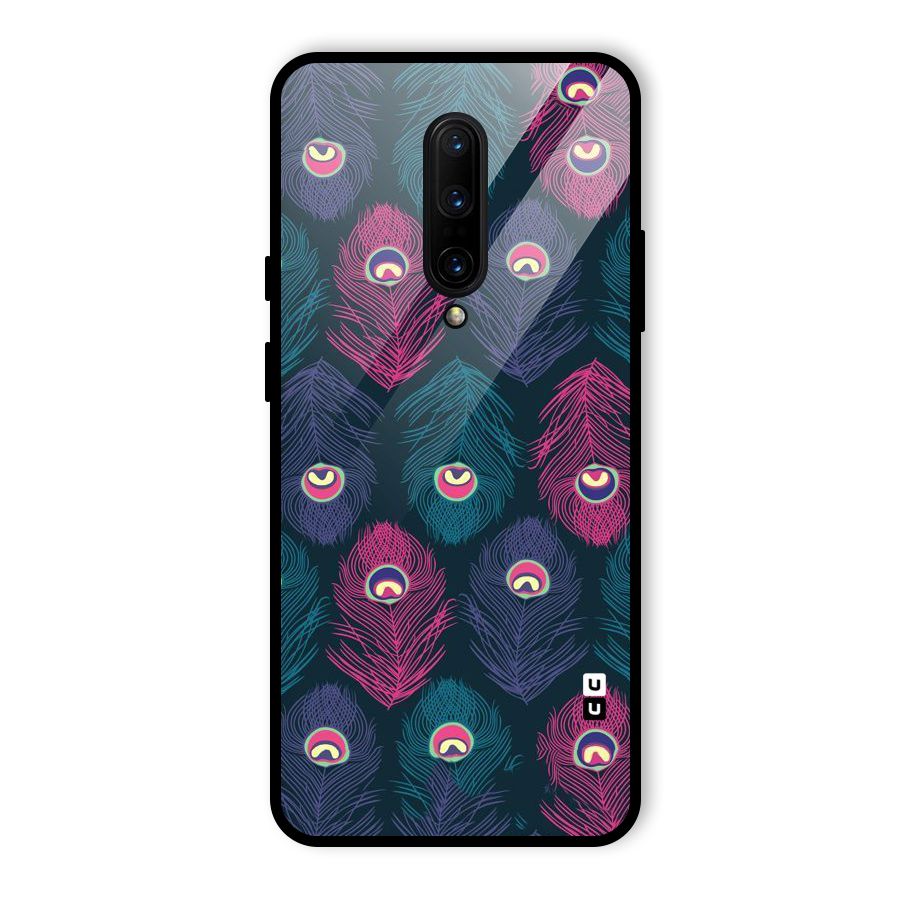 Feathers Patterns Glass Back Case for OnePlus 7 Pro