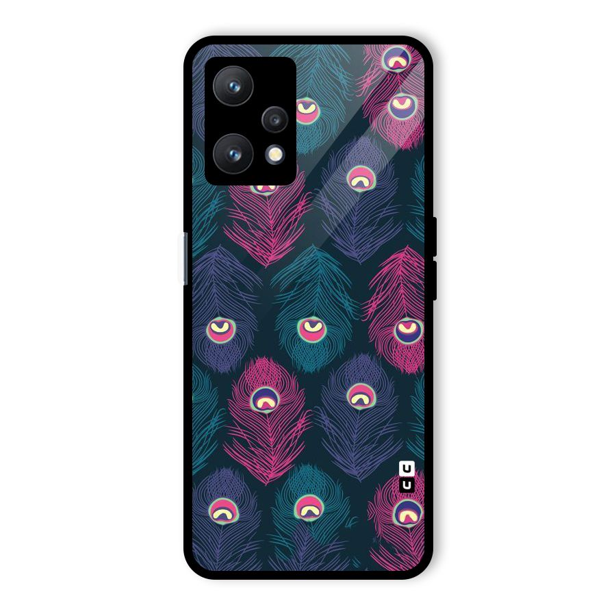 Feathers Patterns Glass Back Case for Realme 9 Pro 5G