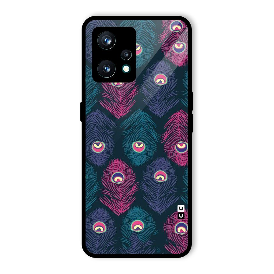 Feathers Patterns Glass Back Case for Realme 9 Pro Plus 5G