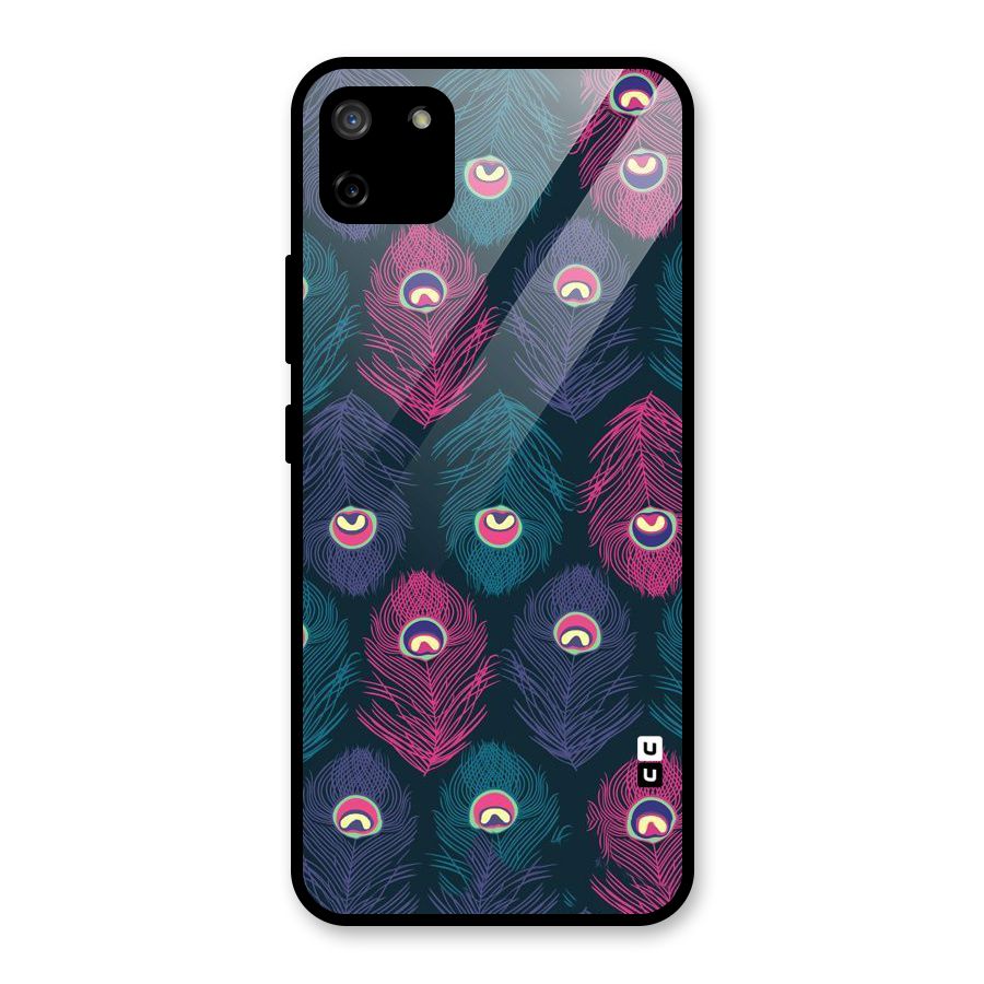 Feathers Patterns Glass Back Case for Realme C11
