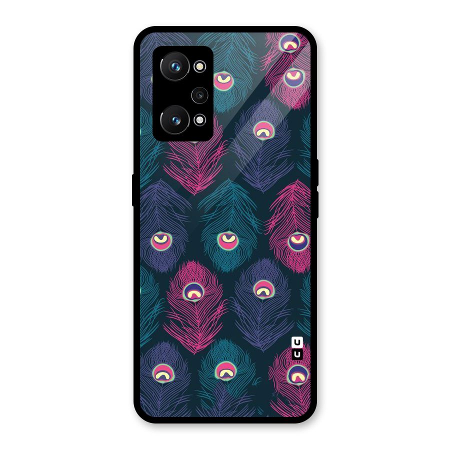 Feathers Patterns Glass Back Case for Realme GT Neo 3T