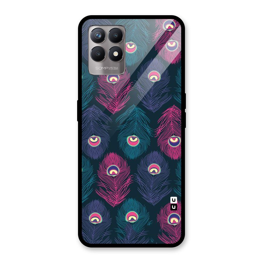 Feathers Patterns Glass Back Case for Realme Narzo 50