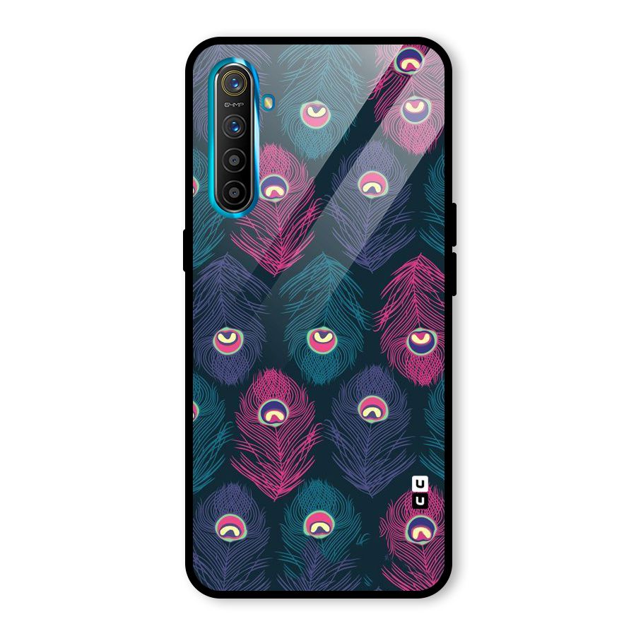 Feathers Patterns Glass Back Case for Realme X2