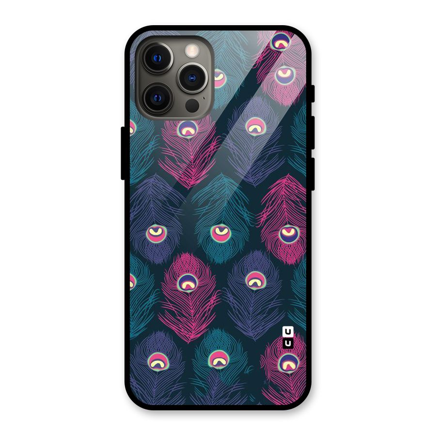 Feathers Patterns Glass Back Case for iPhone 12 Pro Max