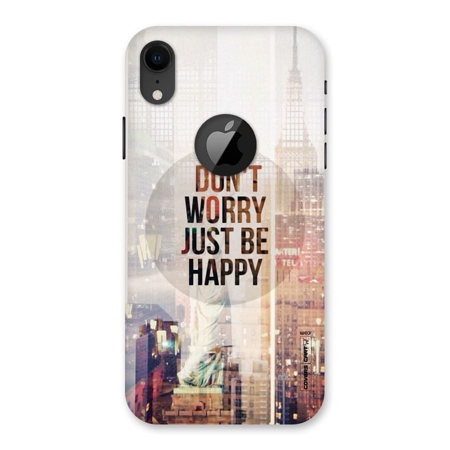 Feel Lively Back Case for iPhone XR Logo Cut