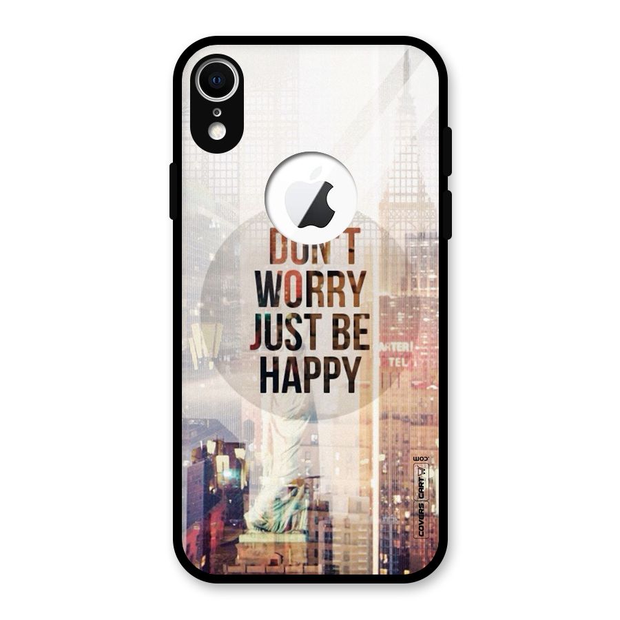 Feel Lively Glass Back Case for iPhone XR Logo Cut