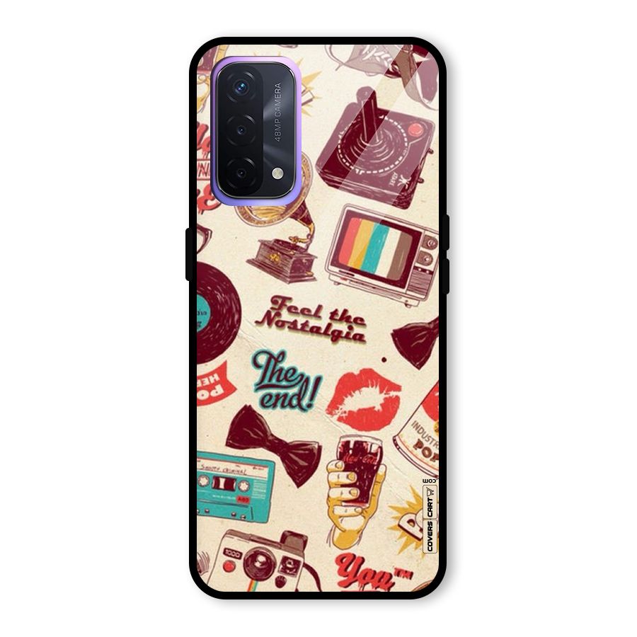 Feel The Nostalgia Glass Back Case for Oppo A74 5G