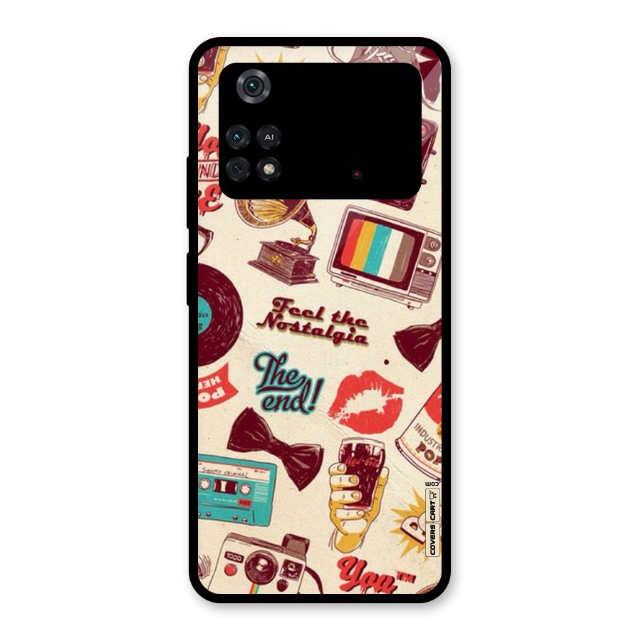 Feel The Nostalgia Glass Back Case for Poco M4 Pro 4G