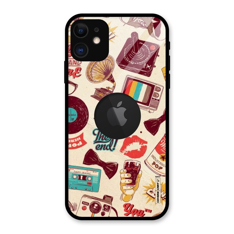 Feel The Nostalgia Glass Back Case for iPhone 11 Logo Cut