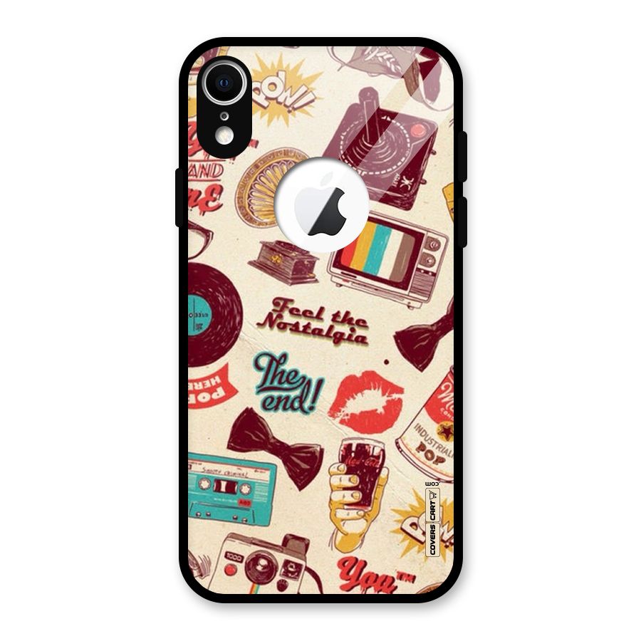 Feel The Nostalgia Glass Back Case for iPhone XR Logo Cut