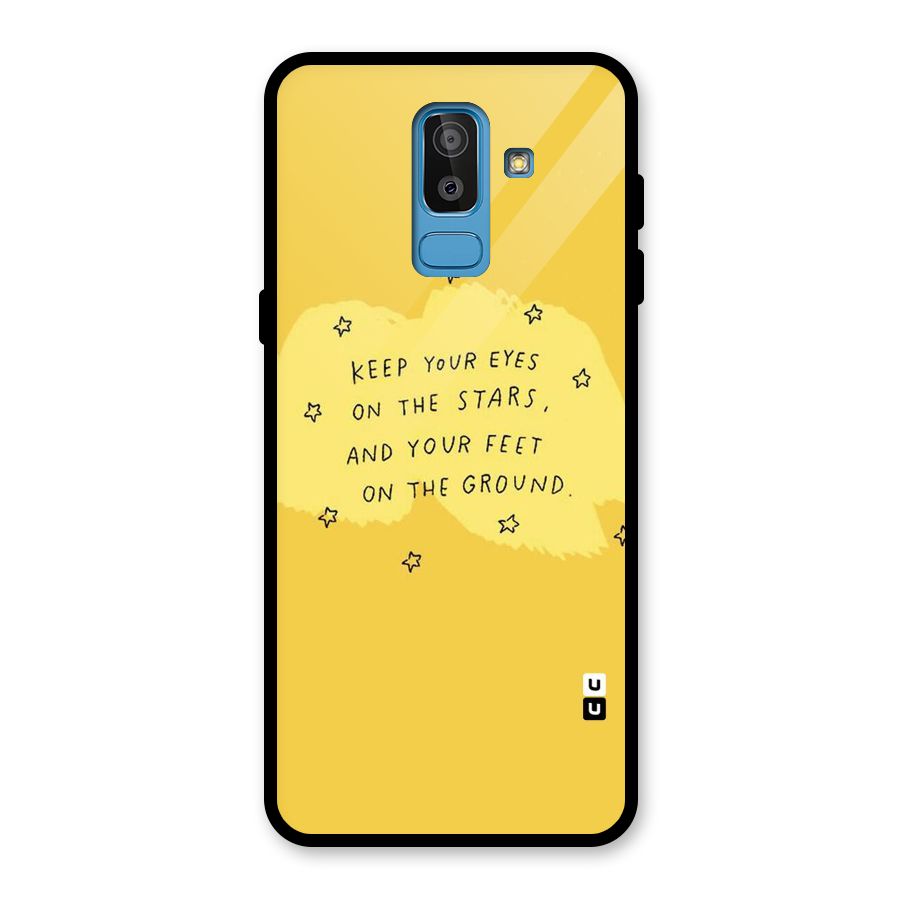 Feet On Ground Glass Back Case for Galaxy J8