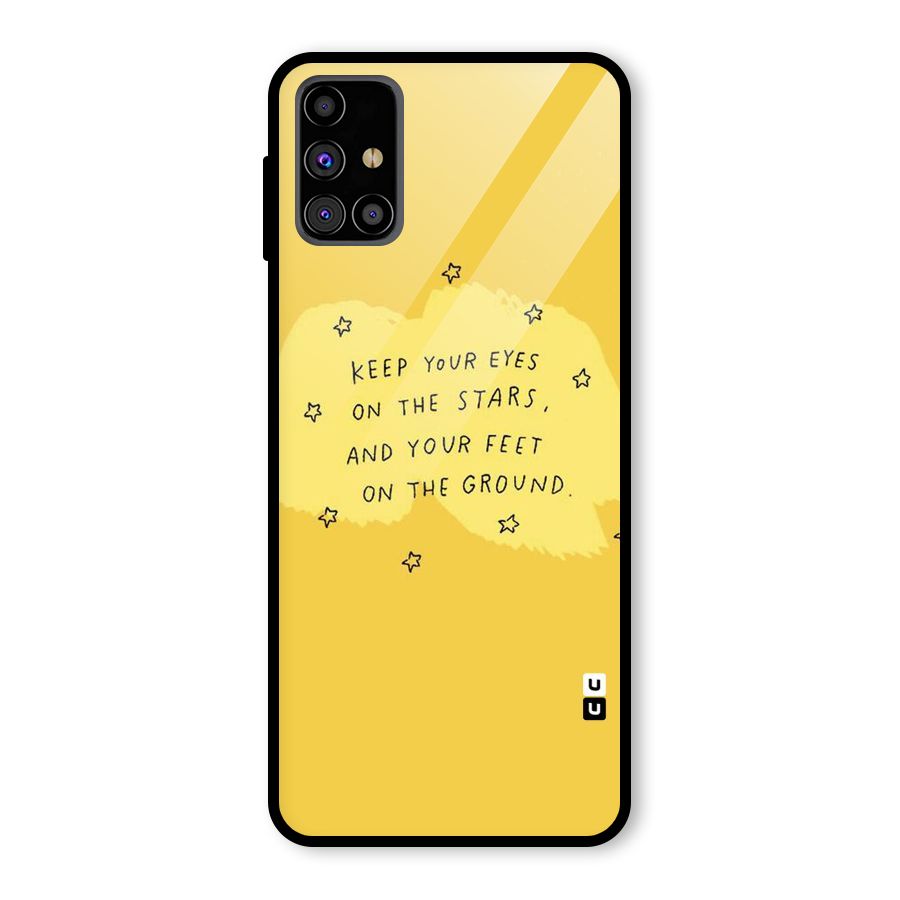 Feet On Ground Glass Back Case for Galaxy M31s