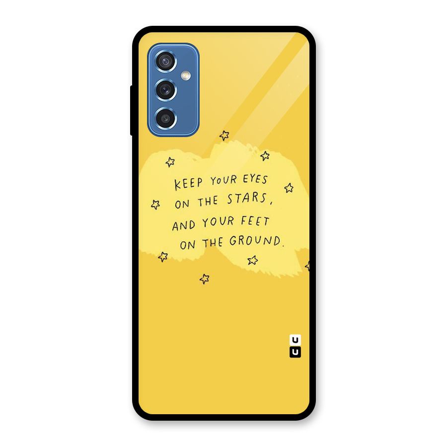 Feet On Ground Glass Back Case for Galaxy M52 5G