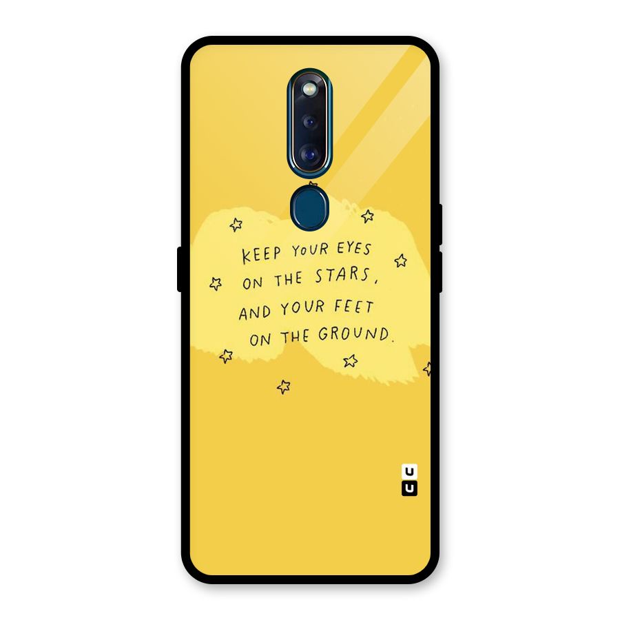Feet On Ground Glass Back Case for Oppo F11 Pro