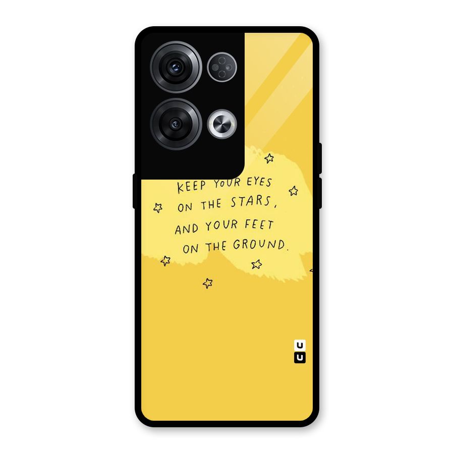 Feet On Ground Glass Back Case for Oppo Reno8 Pro 5G