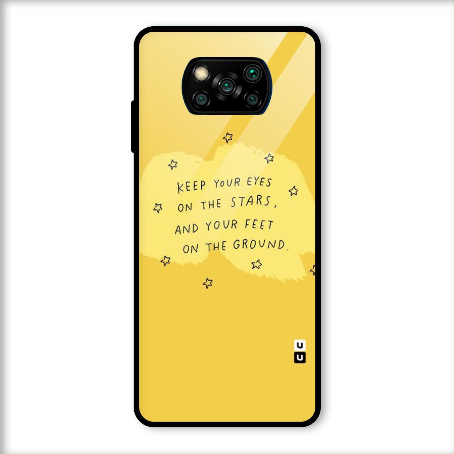 Feet On Ground Glass Back Case for Poco X3