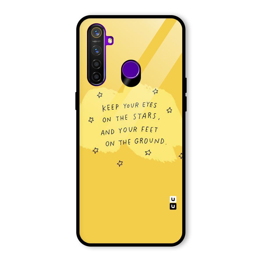 Feet On Ground Glass Back Case for Realme 5 Pro