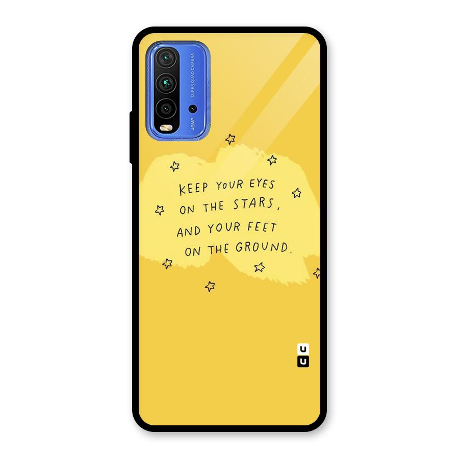 Feet On Ground Glass Back Case for Redmi 9 Power