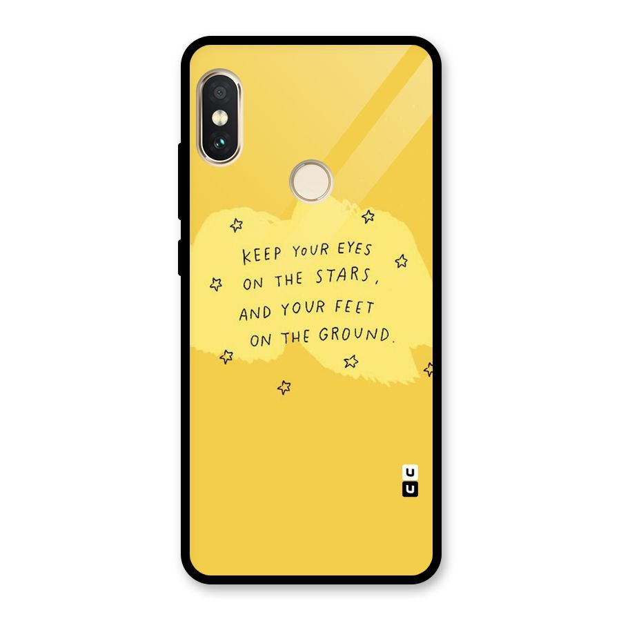 Feet On Ground Glass Back Case for Redmi Note 5 Pro