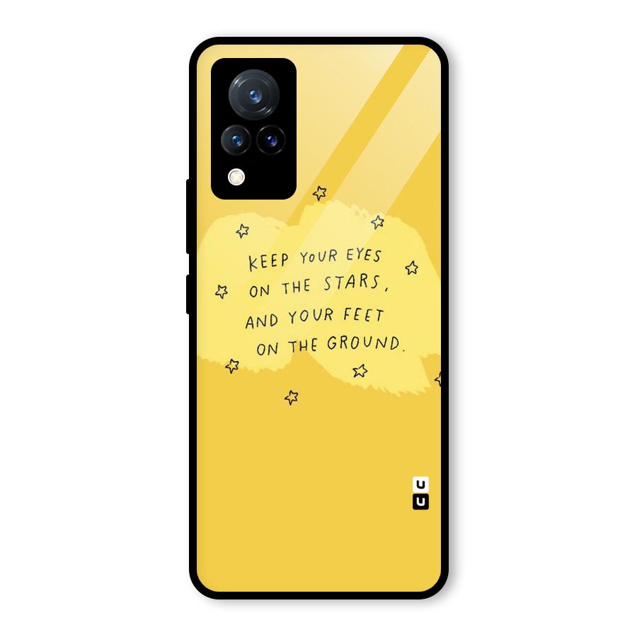 Feet On Ground Glass Back Case for Vivo V21 5G