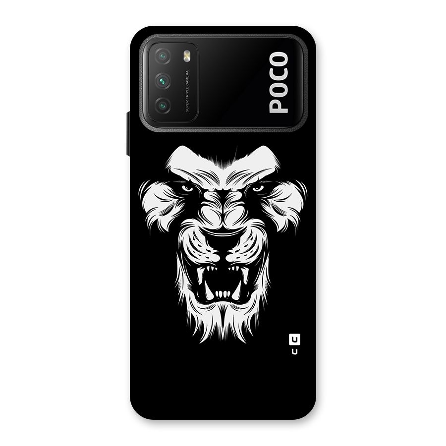 Fierce Lion Digital Art Back Case for Poco M3