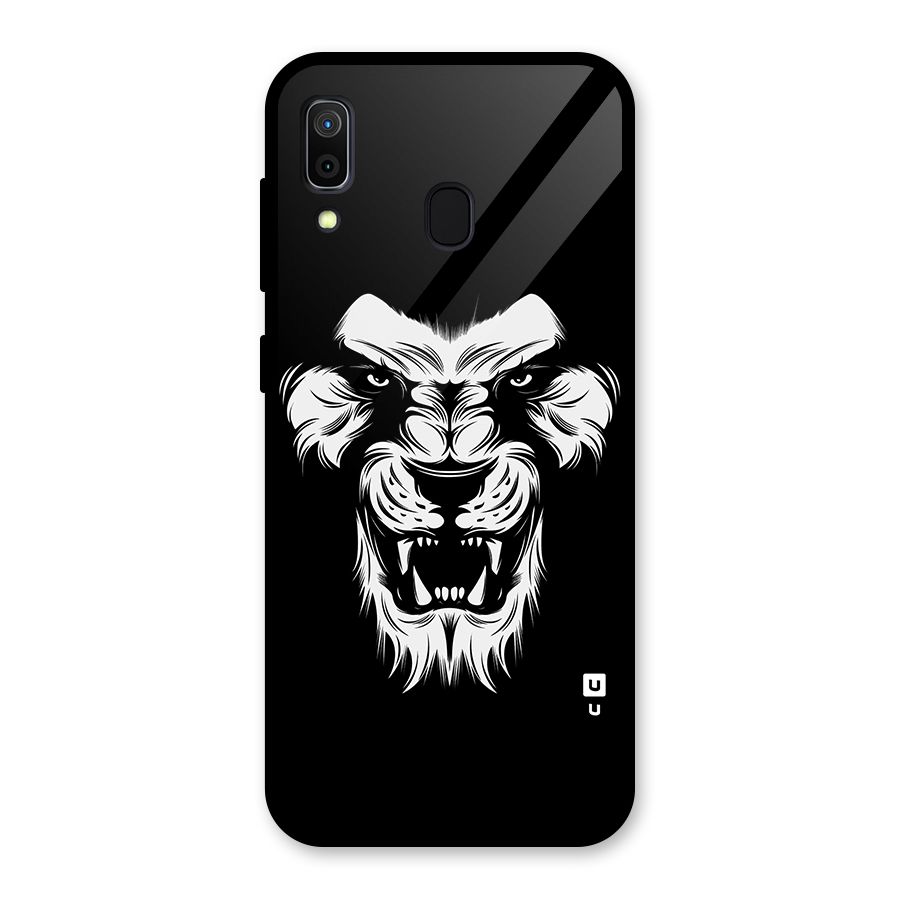 Fierce Lion Digital Art Glass Back Case for Galaxy A30