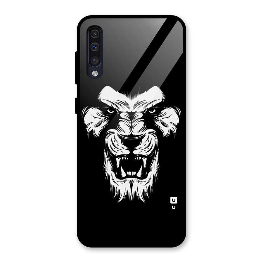 Fierce Lion Digital Art Glass Back Case for Galaxy A50s