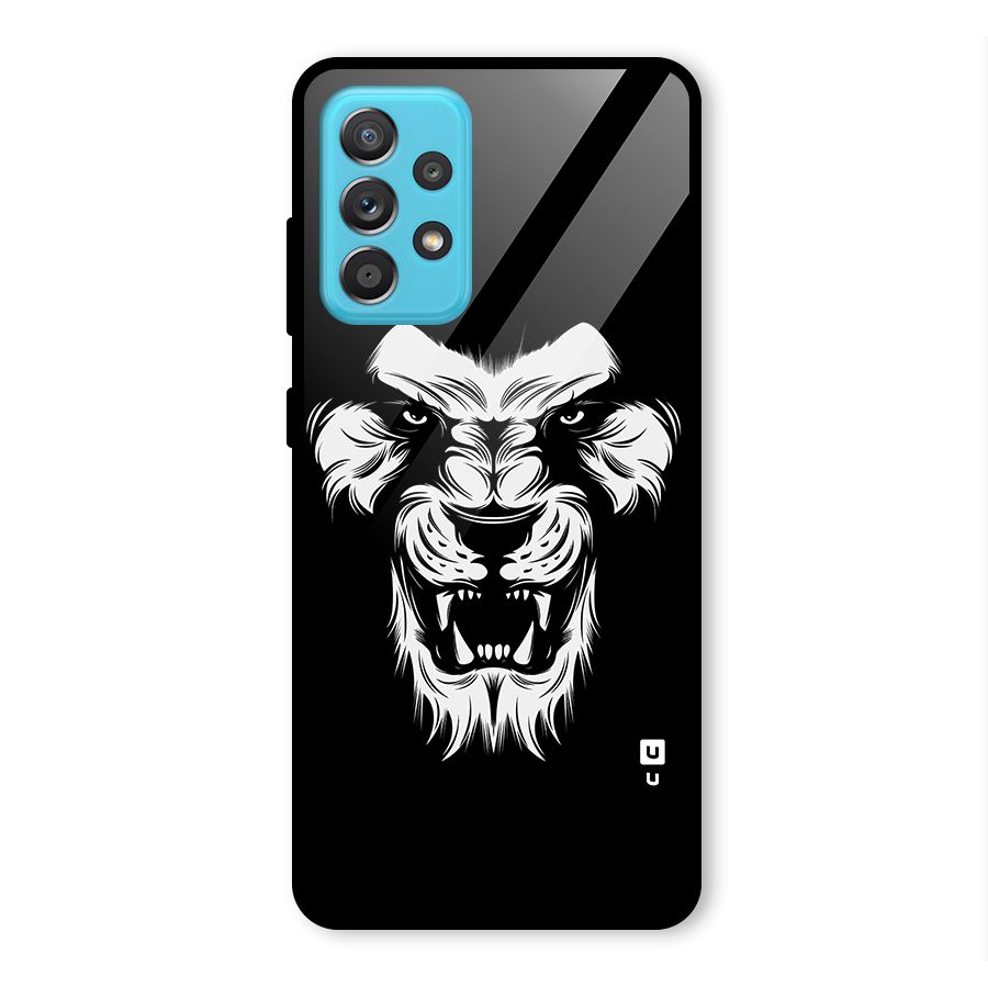 Fierce Lion Digital Art Glass Back Case for Galaxy A52