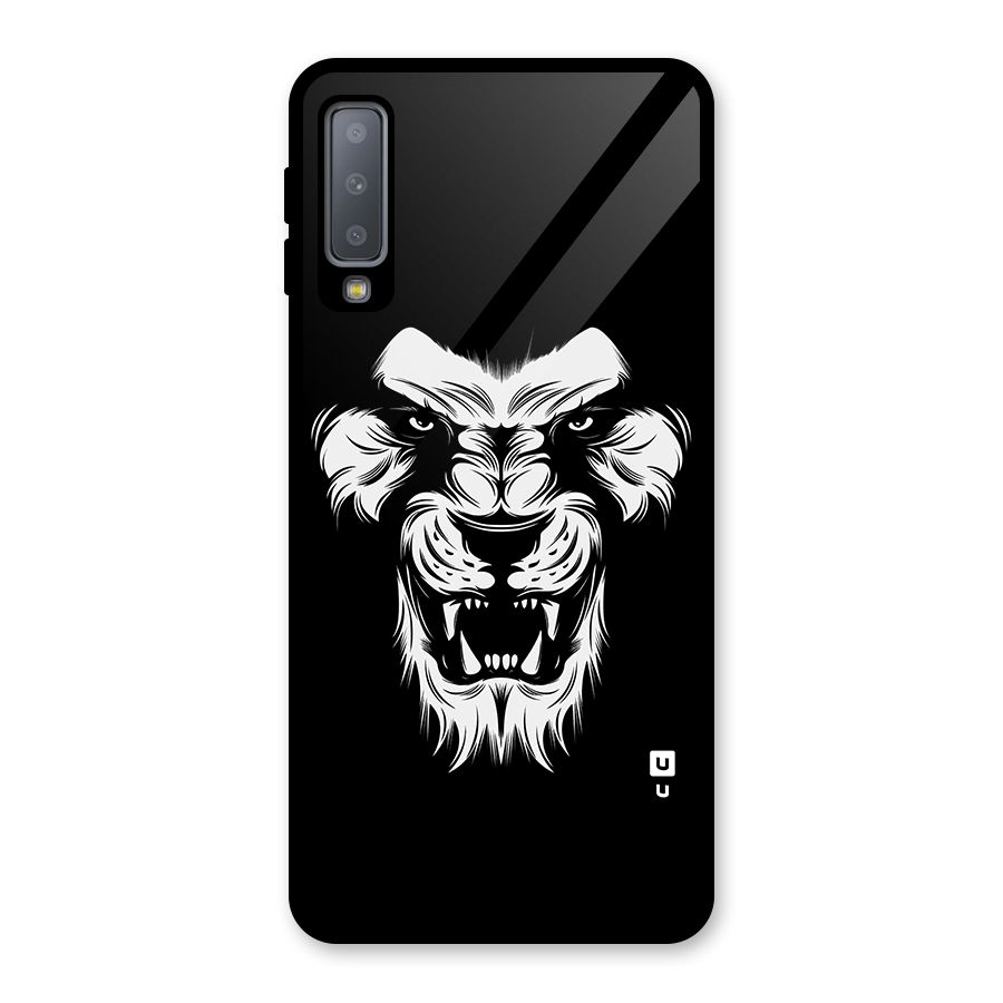 Fierce Lion Digital Art Glass Back Case for Galaxy A7 (2018)