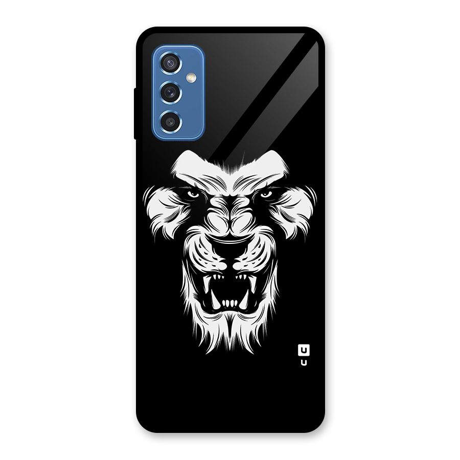 Fierce Lion Digital Art Glass Back Case for Galaxy M52 5G