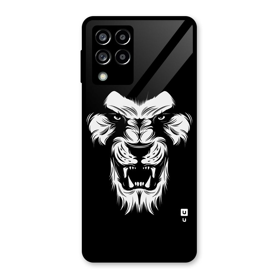 Fierce Lion Digital Art Glass Back Case for Galaxy M53 5G