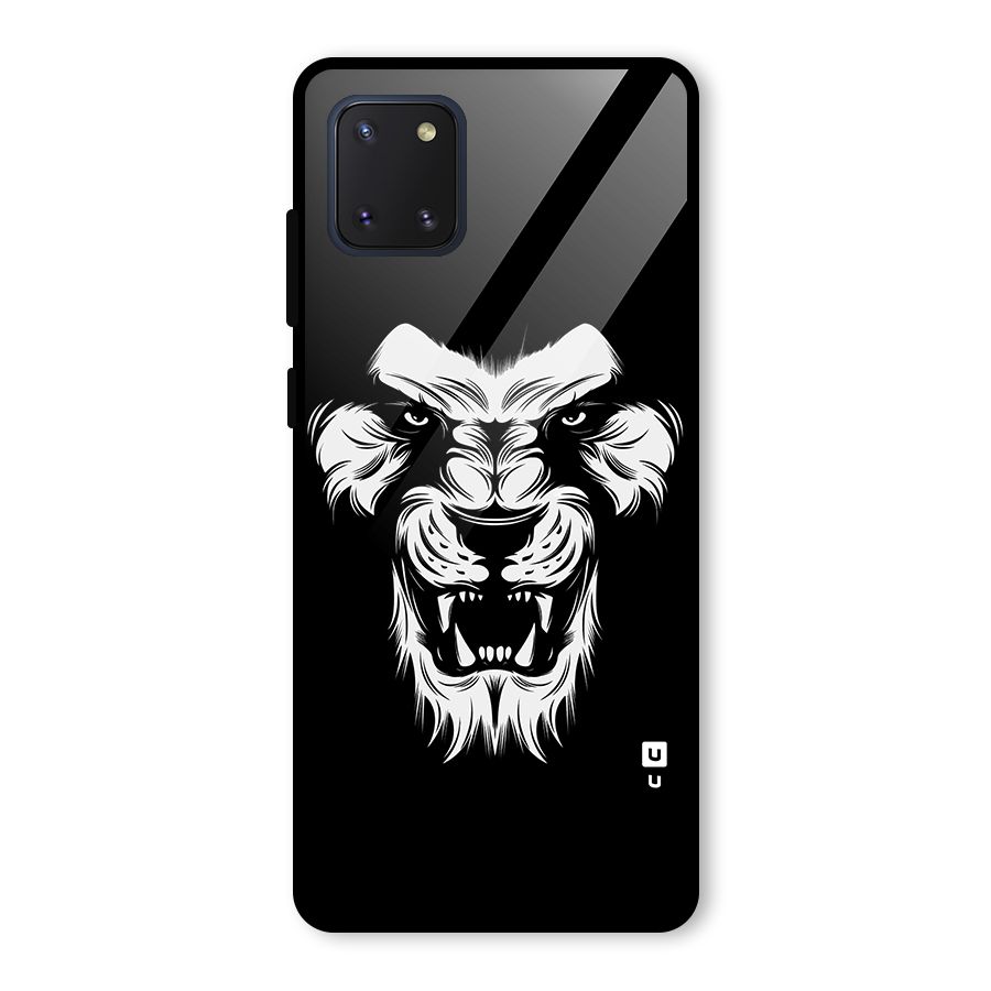 Fierce Lion Digital Art Glass Back Case for Galaxy Note 10 Lite