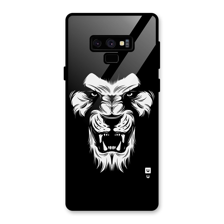Fierce Lion Digital Art Glass Back Case for Galaxy Note 9