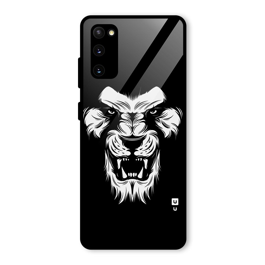Fierce Lion Digital Art Glass Back Case for Galaxy S20 FE 5G