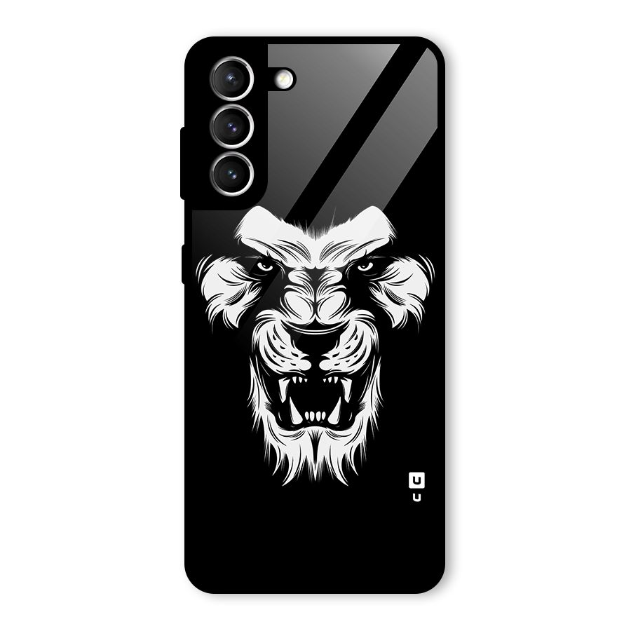 Fierce Lion Digital Art Glass Back Case for Galaxy S21 5G