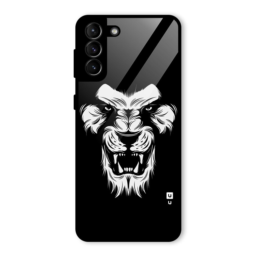 Fierce Lion Digital Art Glass Back Case for Galaxy S21 Plus